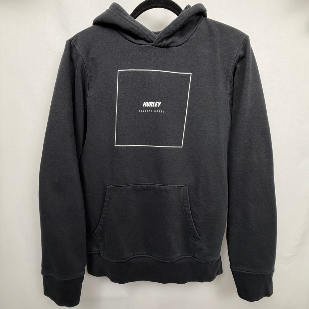 Hurley Boys XL Black Quality Goods Graphic Pullover Hoodie Sweatshirt